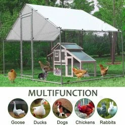 10 ft. x 6.6 ft. Metal Walk-In Chicken Run by Amucolo -Cheap Bird & Wildlife Supplies Store accessories cx cyw1 385 4f 1000