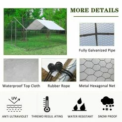 10 ft. x 13 ft. Metal Walk-In Chicken Run by Amucolo -Cheap Bird & Wildlife Supplies Store accessories cx cyw1 386 4f 1000