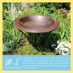 24 in. Dia Antique Copper Plated Large Brass Classic Birdbath with Shallow Rimmed Bowl by ACHLA DESIGNS -Cheap Bird & Wildlife Supplies Store achla designs accessories cbb 01 1f 1000
