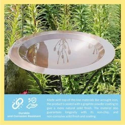 24 in. Dia Antique Copper Plated Large Brass Classic Birdbath with Shallow Rimmed Bowl by ACHLA DESIGNS -Cheap Bird & Wildlife Supplies Store achla designs accessories cbb 01 44 1000