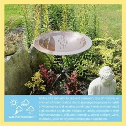 24 in. Dia Antique Copper Plated Large Brass Classic Birdbath with Shallow Rimmed Bowl by ACHLA DESIGNS -Cheap Bird & Wildlife Supplies Store achla designs accessories cbb 01 4f 1000