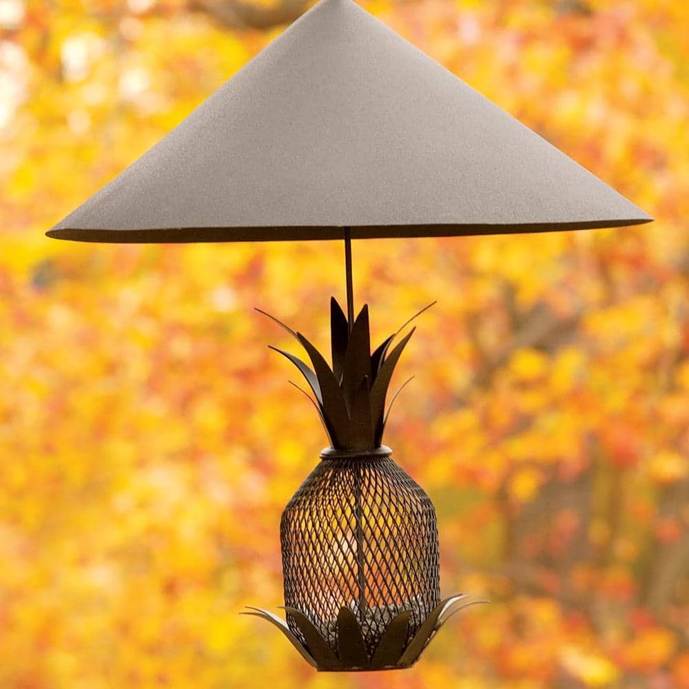 18 in. Dia Black Powder Coat Hanging Squirrel Deflector by Achla Designs 2 18 in. Dia Black Powder Coat Hanging Squirrel Deflector by Achla Designs - Image 2