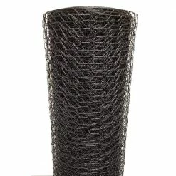 4 ft. x 150 ft. 16-Gauge Black Vinyl Coated Poultry Netting by Acorn International
