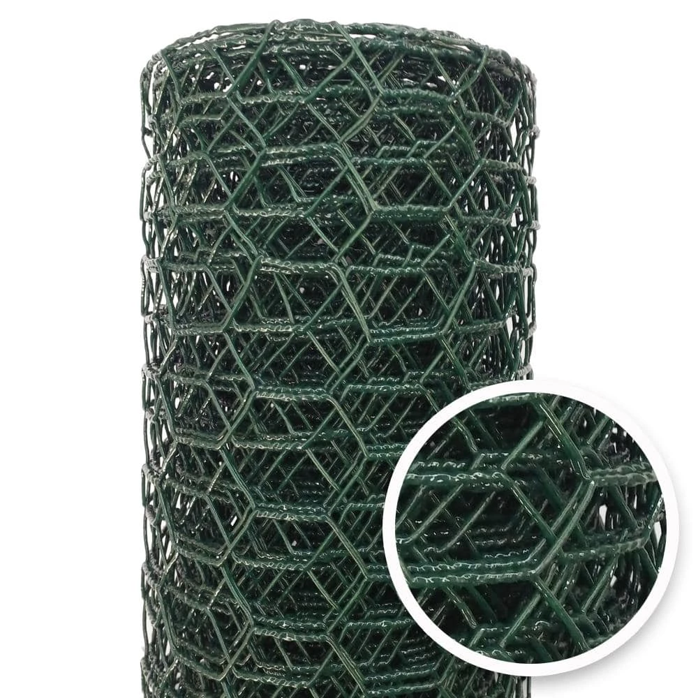 1 in. x 24 in. x 25 ft. Vinyl Coated Galvanized Steel Poultry Netting in Green by Acorn International 2 1 in. x 24 in. x 25 ft. Vinyl Coated Galvanized Steel Poultry Netting in Green by Acorn International - Image 2