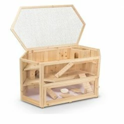 Fir 3-Tier Hamster Cage by ALEKO -Cheap Bird & Wildlife Supplies Store aleko beds cages whc001 hd c3 1000