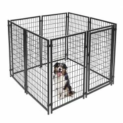 4 ft. H x 5 ft. W x 5 ft. L Dog Kennel by ALEKO -Cheap Bird & Wildlife Supplies Store aleko dog kennels dk5x5x4sq hd fa 1000