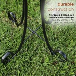 23 in. Tall Outdoor Metal Bird Bath Stand Decor Accessory, Black by Alpine Corporation -Cheap Bird & Wildlife Supplies Store alpine corporation bird bath fountains kpp160 77 1000