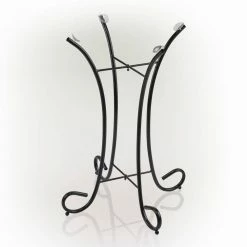 23 in. Tall Outdoor Metal Bird Bath Stand Decor Accessory, Black by Alpine Corporation -Cheap Bird & Wildlife Supplies Store alpine corporation bird bath fountains kpp160 c3 1000