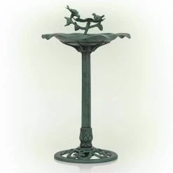 33 in. Tall Outdoor Lotus Birdbath Yard Statue, Green by Alpine Corporation 19 33 in. Tall Outdoor Lotus Birdbath Yard Statue, Green by Alpine Corporation -Cheap Bird & Wildlife Supplies Store alpine corporation bird bath fountains tec108 4f 1000