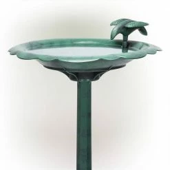 31 in. Tall Outdoor Antique Flower Birdbath with Bird Decoration Yard Statue by Alpine Corporation 16 31 in. Tall Outdoor Antique Flower Birdbath with Bird Decoration Yard Statue by Alpine Corporation -Cheap Bird & Wildlife Supplies Store alpine corporation bird bath fountains tec114 c3 1000