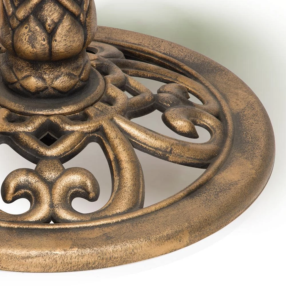 33 in. Tall Outdoor Vintage Birdbath with Bird Figurines Yard Statue by Alpine Corporation 9 33 in. Tall Outdoor Vintage Birdbath with Bird Figurines Yard Statue by Alpine Corporation - Image 9