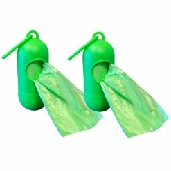 Standard Size Dog Waste Bags with 2-Leash Clip Dispensers - 50-Rolls (1000-Bags) by AmeriHome