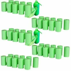 Standard Size Dog Waste Bags with 2-Leash Clip Dispensers - 50-Rolls (1000-Bags) by AmeriHome -Cheap Bird & Wildlife Supplies Store amerihome waste bags 809404 66 1000