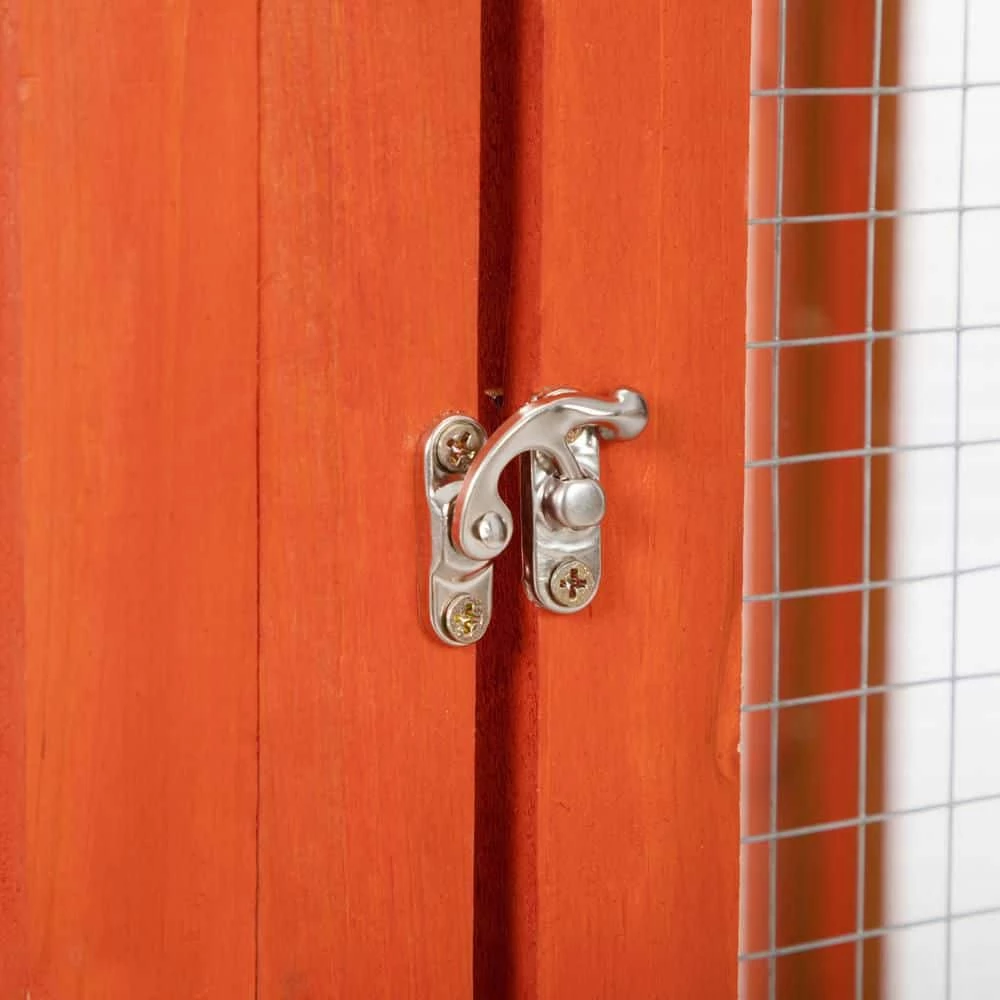 Wooden Cat Cage with Green Asphalt Roof, Galvanized Wire Mesh by Amucolo 5 Wooden Cat Cage with Green Asphalt Roof, Galvanized Wire Mesh by Amucolo - Image 5