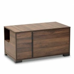 Connor Brown Cat Litter Box Cover House by Baxton Studio