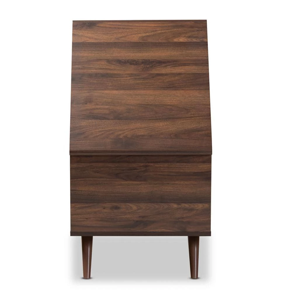 Mia Walnut and Grey Wood Cat Litter Box Cover House by Baxton Studio 4 Mia Walnut and Grey Wood Cat Litter Box Cover House by Baxton Studio - Image 4