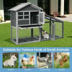 Wooden Chicken Coop with Ventilation Door and Removable Tray for Indoor and Outdoor by ANGELES HOME -Cheap Bird & Wildlife Supplies Store beds cages 6ck73 ps62 1f 1000