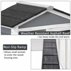 5.1 ft. x 1.7 ft x 3.1 ft. Small Animal House Pet Rabbit Hutch Wooden Chicken Coop with Tray and Ramp - Medium Gray by Angel Sar 16 5.1 ft. x 1.7 ft x 3.1 ft. Small Animal House Pet Rabbit Hutch Wooden Chicken Coop with Tray and Ramp - Medium Gray by Angel Sar -Cheap Bird & Wildlife Supplies Store beds cages ad000041 44 1000