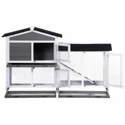 5.1 ft. x 1.7 ft x 3.1 ft. Small Animal House Pet Rabbit Hutch Wooden Chicken Coop with Tray and Ramp - Medium Gray by Angel Sar 18 5.1 ft. x 1.7 ft x 3.1 ft. Small Animal House Pet Rabbit Hutch Wooden Chicken Coop with Tray and Ramp - Medium Gray by Angel Sar -Cheap Bird & Wildlife Supplies Store beds cages ad000041 76 1000