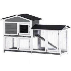 5.1 ft. x 1.7 ft x 3.1 ft. Small Animal House Pet Rabbit Hutch Wooden Chicken Coop with Tray and Ramp - Medium Gray by Angel Sar 13 5.1 ft. x 1.7 ft x 3.1 ft. Small Animal House Pet Rabbit Hutch Wooden Chicken Coop with Tray and Ramp - Medium Gray by Angel Sar -Cheap Bird & Wildlife Supplies Store beds cages ad000041 c3 1000