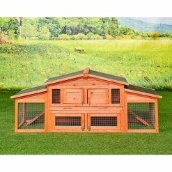 5.9 ft. x 1.7 ft. x 2.4 ft. Wood Rabbit Hutch Outdoor Small Animals House Chicken Coop with 2 Run Play Area - Large by Angel Sar 19 5.9 ft. x 1.7 ft. x 2.4 ft. Wood Rabbit Hutch Outdoor Small Animals House Chicken Coop with 2 Run Play Area - Large by Angel Sar -Cheap Bird & Wildlife Supplies Store beds cages ad000046 31 1000
