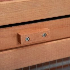 2 Layers Wooden Outdoor Bunny Rabbit Hutch With Ventilation Door Removable Tray and Ramp-Large by ANGELES HOME -Cheap Bird & Wildlife Supplies Store beds cages dck0102hp663y 44 1000