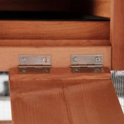 2 Layers Wooden Outdoor Bunny Rabbit Hutch With Ventilation Door Removable Tray and Ramp-Large by ANGELES HOME -Cheap Bird & Wildlife Supplies Store beds cages dck0102hp663y c3 1000