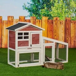 Outdoor Wooden Chicken Coop Backyard Garden Animals Pet Cage with Run, Ventilation Door, and Removable Tray, Red by Tatayosi 10 Outdoor Wooden Chicken Coop Backyard Garden Animals Pet Cage with Run, Ventilation Door, and Removable Tray, Red by Tatayosi -Cheap Bird & Wildlife Supplies Store beds cages djyc h w22533888 1f 1000