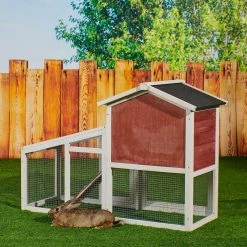 Outdoor Wooden Chicken Coop Backyard Garden Animals Pet Cage with Run, Ventilation Door, and Removable Tray, Red by Tatayosi 13 Outdoor Wooden Chicken Coop Backyard Garden Animals Pet Cage with Run, Ventilation Door, and Removable Tray, Red by Tatayosi -Cheap Bird & Wildlife Supplies Store beds cages djyc h w22533888 76 1000
