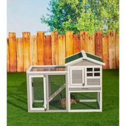 48 in. Large Chicken Coop Wooden Rabbit Hutch, Gray by Tatayosi -Cheap Bird & Wildlife Supplies Store beds cages djyc h w22534594 fa 1000