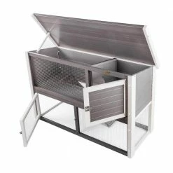 ECOFLEX Columbia Rabbit Hutch in Grey by New Age Pet -Cheap Bird & Wildlife Supplies Store beds cages erh305 fa 1000