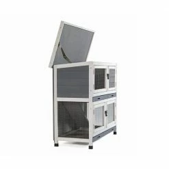 Two-layer indoors and outdoors wooden rabbit hutches, Wooden Pet House by Unbranded -Cheap Bird & Wildlife Supplies Store beds cages h w97636043 4f 1000