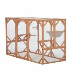 Wooden Cat Catio Enclosure with Solar Flat Roof by Foobrues 15 Wooden Cat Catio Enclosure with Solar Flat Roof by Foobrues -Cheap Bird & Wildlife Supplies Store beds cages lnn 23173247 1f 1000