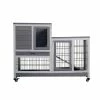 Outdoor Rabbit Hutch Small Animal Coop with Wheels by Foobrues