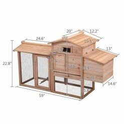 Outdoor Fir Wooden Pet Bunny House Wooden Cage in Natural by Foobrues -Cheap Bird & Wildlife Supplies Store beds cages lnn 23173605 44 1000