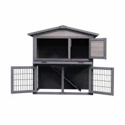 Gray Wooden 2 Story Design Outdoor Rabbit Guinea Pigs Hutch Ferrets by Foobrues 9 Gray Wooden 2 Story Design Outdoor Rabbit Guinea Pigs Hutch Ferrets by Foobrues -Cheap Bird & Wildlife Supplies Store beds cages lnn 23173834 1f 1000