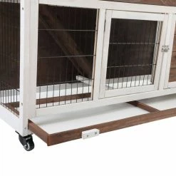 Outdoor Wooden Rabbit Hutch Chicken Coop with Removable Tray and Ramp by ANGELES HOME -Cheap Bird & Wildlife Supplies Store beds cages mhp6nna 8d0102 44 1000