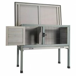 Wooden Elevated Rabbit Hutch Bunny Cage Small Animal House in Gray with Removable Tray by WELLFOR 9 Wooden Elevated Rabbit Hutch Bunny Cage Small Animal House in Gray with Removable Tray by WELLFOR -Cheap Bird & Wildlife Supplies Store beds cages pw hwy 10008 c3 1000