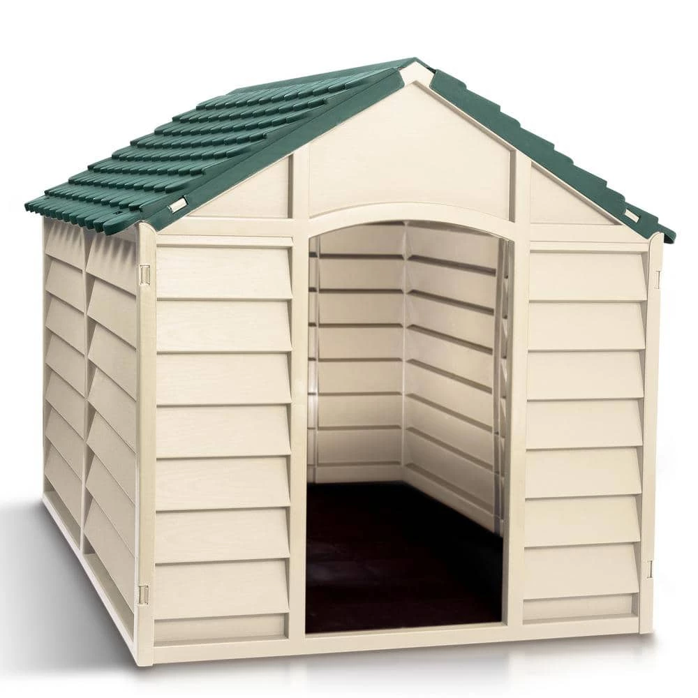 Dog Kennel Beige and Green-Large by Starplast 1 Dog Kennel Beige and Green-Large by Starplast