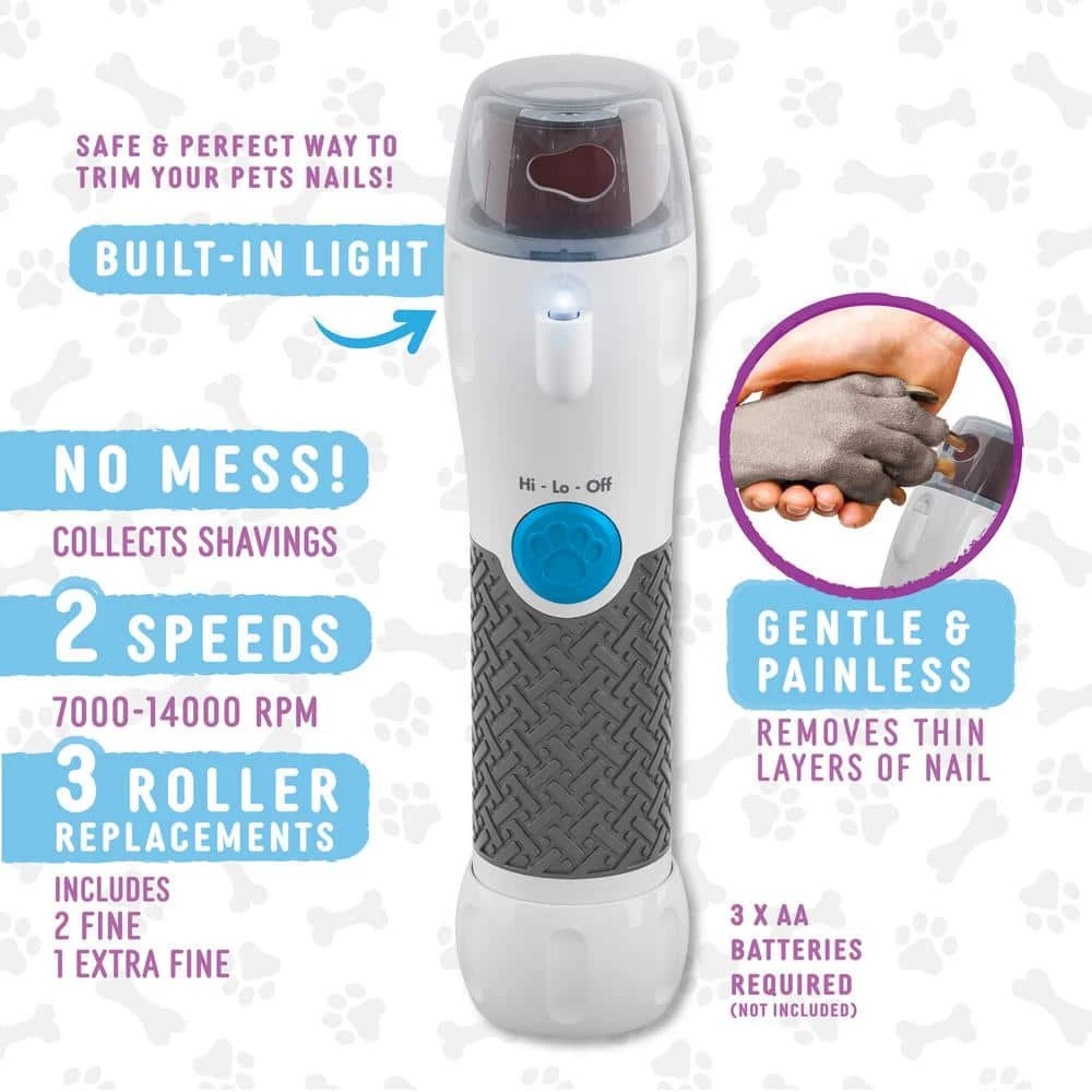 Paw Perfect Pet Nail Rotating Trimmer with 3-Rollers by BELL+HOWELL 2 Paw Perfect Pet Nail Rotating Trimmer with 3-Rollers by BELL+HOWELL - Image 2
