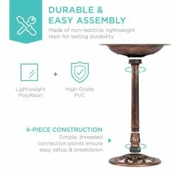 Pedestal Copper Birdbath by Best Choice Products 11 Pedestal Copper Birdbath by Best Choice Products -Cheap Bird & Wildlife Supplies Store best choice products bird bath fountains sky4606 44 1000