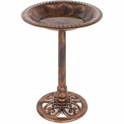 Pedestal Copper Birdbath by Best Choice Products