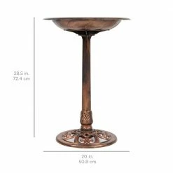 Pedestal Copper Birdbath by Best Choice Products 13 Pedestal Copper Birdbath by Best Choice Products -Cheap Bird & Wildlife Supplies Store best choice products bird bath fountains sky4606 76 1000