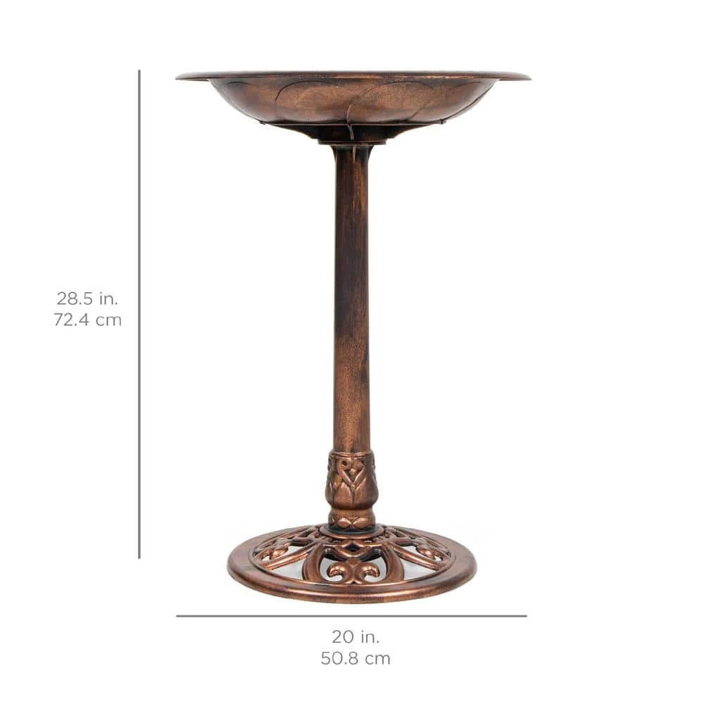 Pedestal Copper Birdbath by Best Choice Products 7 Pedestal Copper Birdbath by Best Choice Products - Image 7