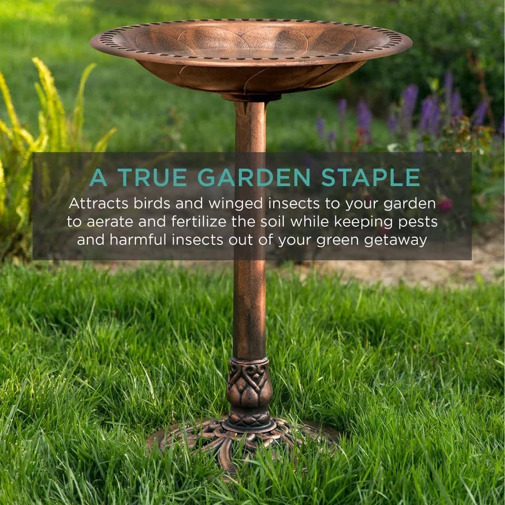 Pedestal Copper Birdbath by Best Choice Products 6 Pedestal Copper Birdbath by Best Choice Products - Image 6