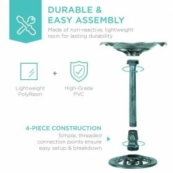 Lily Leaf Green Pedestal Birdbath by Best Choice Products -Cheap Bird & Wildlife Supplies Store best choice products bird bath fountains sky4833 44 1000