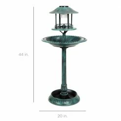 Solar Green Pedestal Fountain Birdbath by Best Choice Products -Cheap Bird & Wildlife Supplies Store best choice products bird bath fountains sky5950 76 1000
