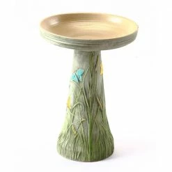 Burley Clay Butterfly Meadow Bird Bath Set by BIRDS choice