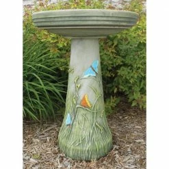 Burley Clay Butterfly Meadow Bird Bath Set by BIRDS choice 12 Burley Clay Butterfly Meadow Bird Bath Set by BIRDS choice -Cheap Bird & Wildlife Supplies Store birds choice bird bath fountains bcbutterfly fa 1000