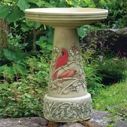 Clay Summer Cardinal Hand-Painted Birdbath by BIRDS choice 5 Clay Summer Cardinal Hand-Painted Birdbath by BIRDS choice -Cheap Bird & Wildlife Supplies Store birds choice bird bath fountains bcscset 31 1000